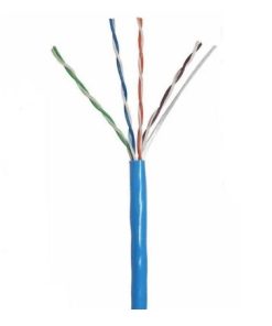 Cáp mạng LS CAT6 U/UTP (24AWG, lõi đồng đặc PVC 305m/thùng, màu xanh)