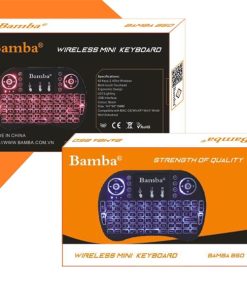 Bàn phím không dây mini Bamba B50 (Có Led dùng cho Android TV Box, Smart TV, Laptop)