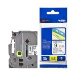 Nhãn dành cho máy in Brother PT-E110, khổ 9-12mm, dài 8m, chống nước, nhiều màu sắc