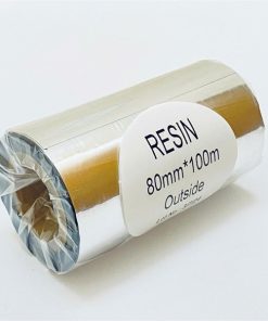 Ribbon mực Resin 80mm x 100m in tem vàng PVC, PET, MZ