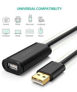 Cáp USB nối dài 10m có chip khuếch đại Ugreen 10321