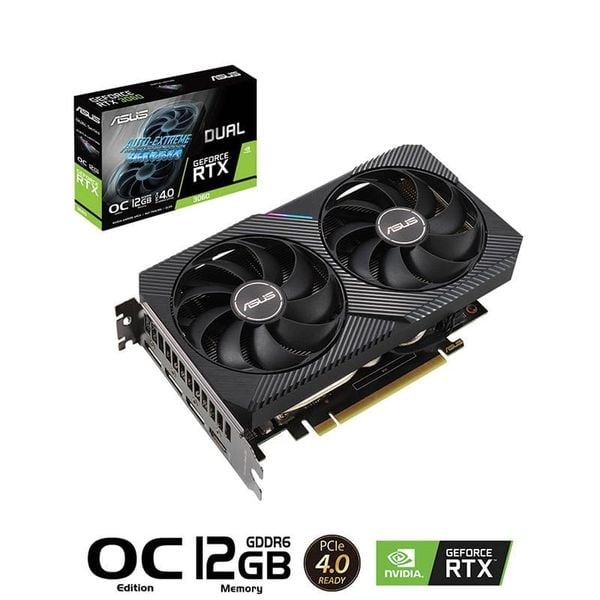 Card đồ họa ASUS Dual GeForce RTX 3060 OC Edition V2 12GB GDDR6 (DUAL-RTX3060-O12G-V2) - Cái