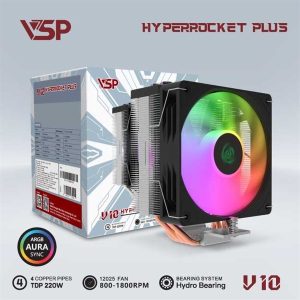 Tản nhiệt CPU VSP V10 Hyper Rocket Plus (Black) - Cái
