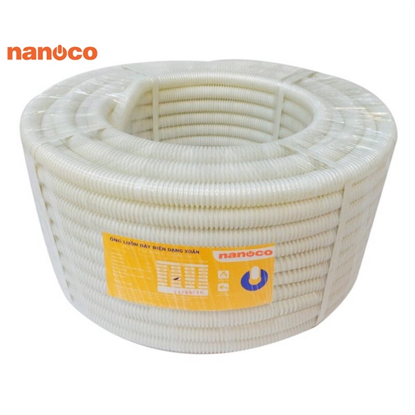 Ống xoắn 20mm NANO trắng - Mét