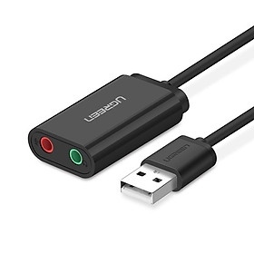 USB âm thanh Ugreen 30724 chuyển đổi cổng USB sang loa và micro jack 3.5mm - Cái