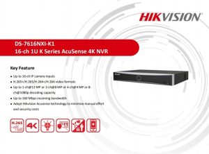 Đầu ghi Hikvision DS-7616NXI-K1 16 kênh - Cái