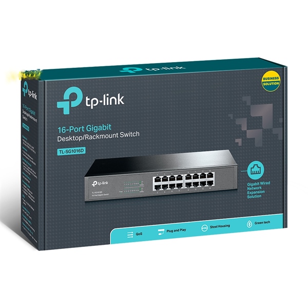 Switch mạng TP-Link TL-SG1016D 16 ports 1Gbps - Cái Switch mạng TP-Link TL-SG1016D 16 ports 1Gbps - Cái