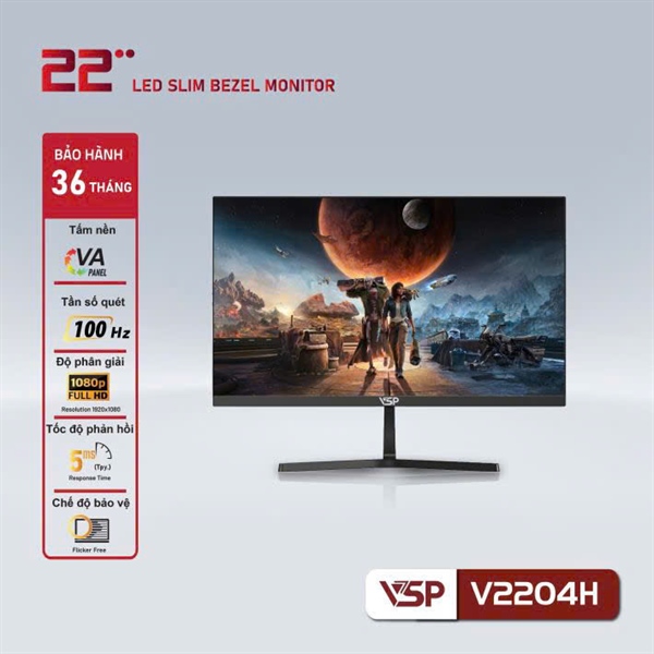 Màn hình VSP V2204H 22inch (Full-HD, IPS, 100HZ) - Màu đen - Cái
