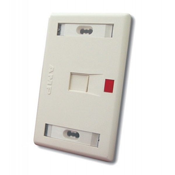 Mặt wallplate chữ nhật COMMSCOPE 1 port (màu hạnh nhân) - Cái