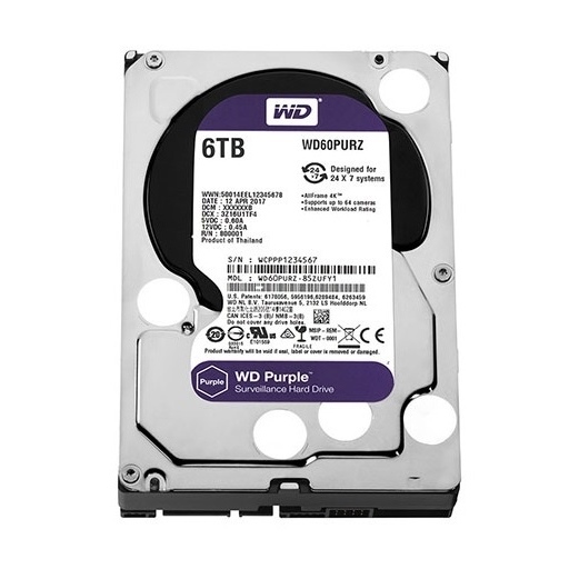 Ổ cứng WD Purple 6TB chuyên dụng Camera - Cái