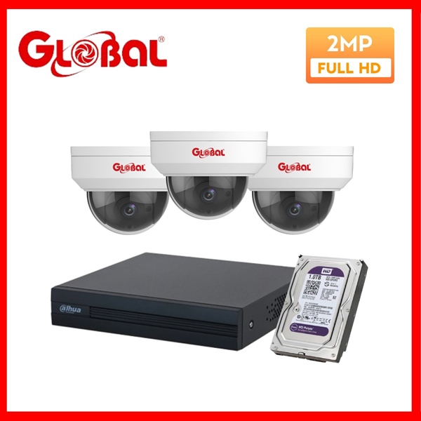 Combo 3 Camera IPC Global 2.0 Mpx - Bộ