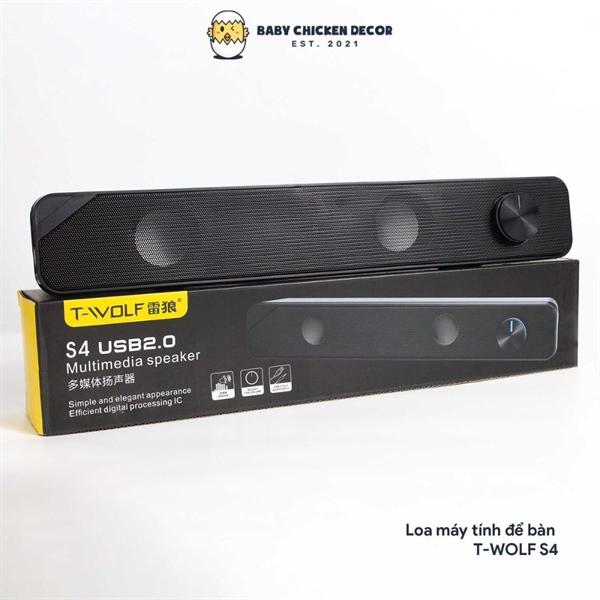 Loa vi tính T-Wolf S4 Soundbar 2.0 Led - Cái