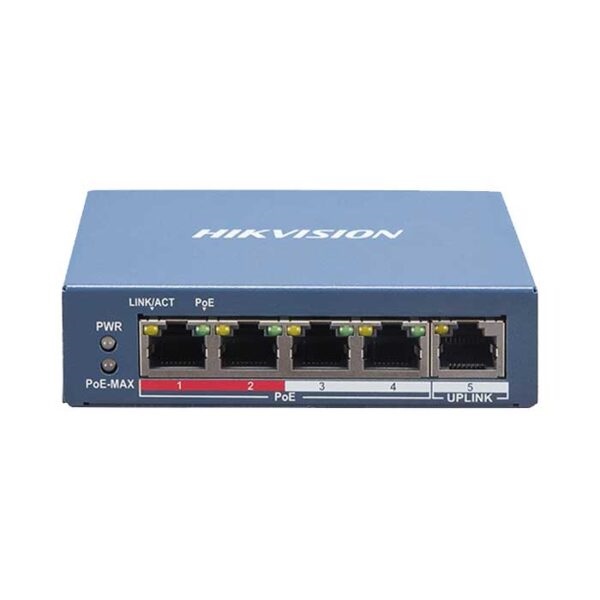 Switch PoE Hikvision DS-3E1105P-EI 4 ports 100Mbps - Cái