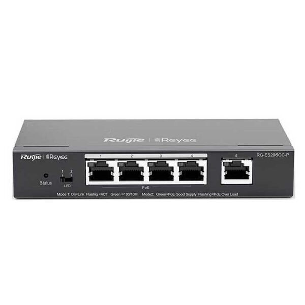 Switch PoE Ruijie RG-ES205GC-P Switch POE 4 ports + 1 uplink Gigabit - Cái