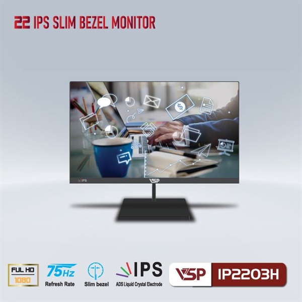 Màn hình VSP IPS Thinhking 22 inch IP2203H (Màu đen) - Cái