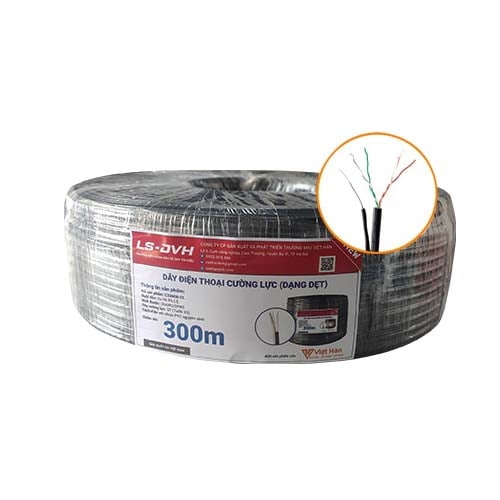 Cáp mạng LS CAT3 (4 lõi cường lực) Cuộn 300 mét - Mét
