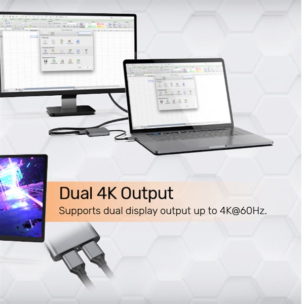 Cáp chuyển đổi USB Type-C to 2 DisplayPort DP 1.4 Unitek (xuất hình riêng biệt trên Windows) - Cái Cáp chuyển đổi USB Type-C to 2 DisplayPort DP 1.4 Unitek (xuất hình riêng biệt trên Windows) - Cái