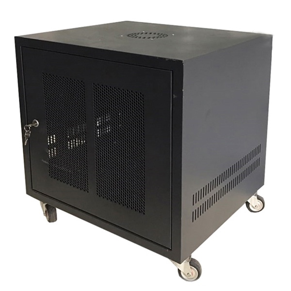 Tủ Rack 10U D600 (520x550x600) màu đen có bánh xe - Cái