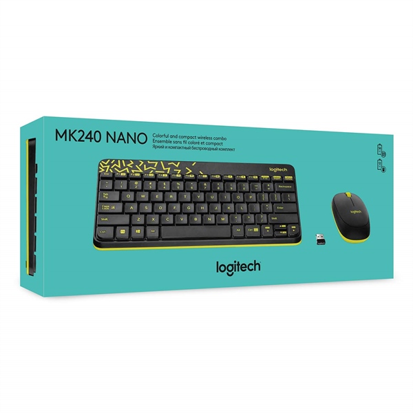 Combo chuột phím không dây Logitech MK240 NANO - Bộ