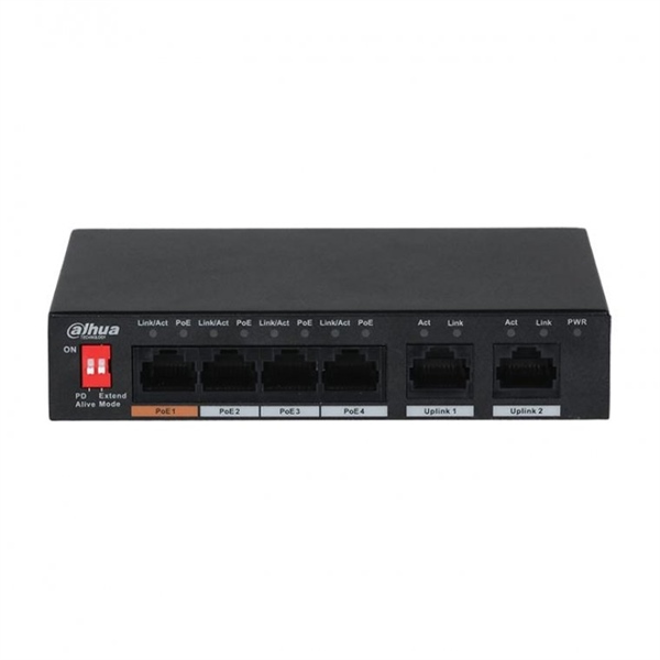 Switch PoE Dahua 3006-4ET-60 2uplink 60W - Cái