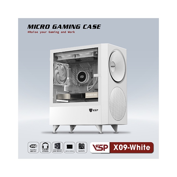 CASE VSP Gaming X09 Speak Micro (White) - Cái