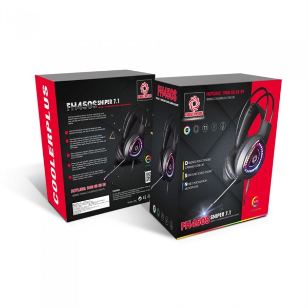Tai nghe CoolerPlus 450s 7.1 RGB Led USB - Cái