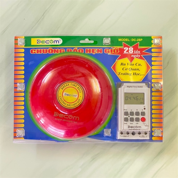 Chuông báo hẹn giờ tan ca, tan trường tự động Decom DC-28P - Cái
