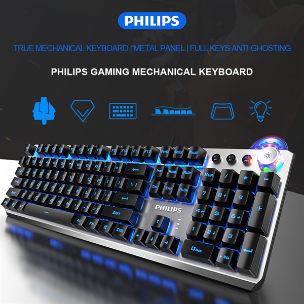 Bàn phím cơ có dây Philips SPK 8405 - Cái
