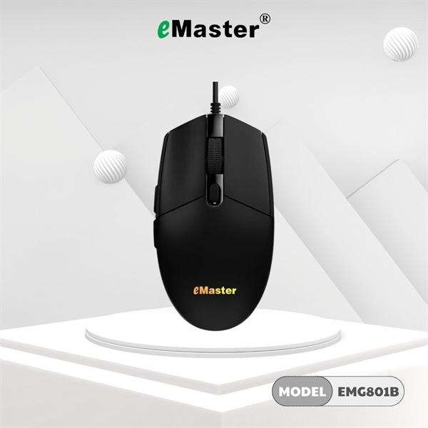 Chuột có dây Emaster EMG801B (Màu đen) - Cái