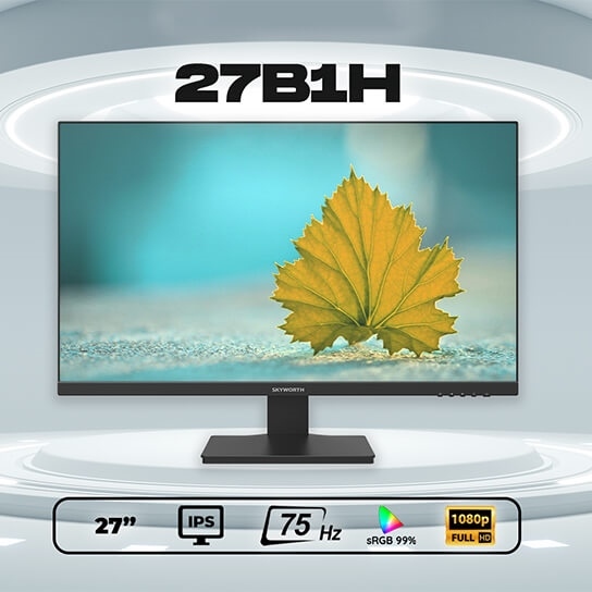 Màn hình Skyworth 27 inch 27B1H (IPS 75Hz FullHD, VGA, HDMI) - Cái