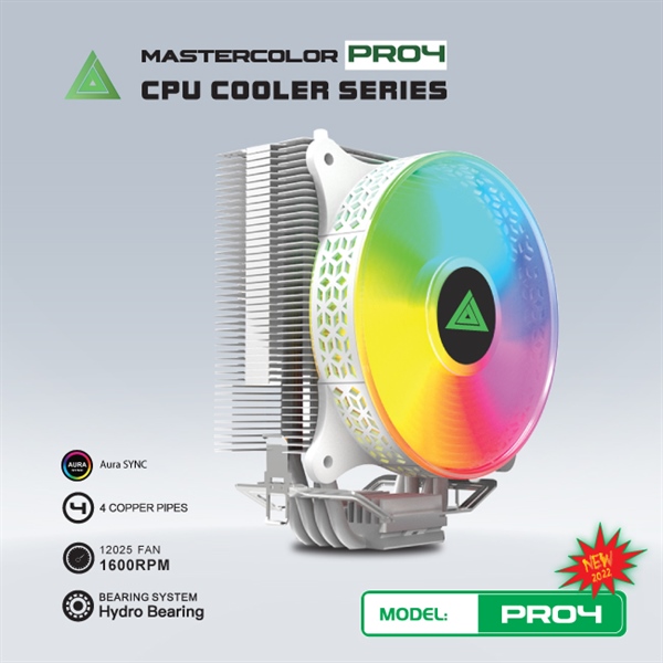 Tản Nhiệt CPU VSP PRO4 Led ARGB (White) - Cái