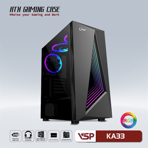 CASE VSP Gaming KA33 (Black) - Cái