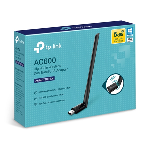 USB Wifi TP-Link Archer T2U Plus AC600 - Cái