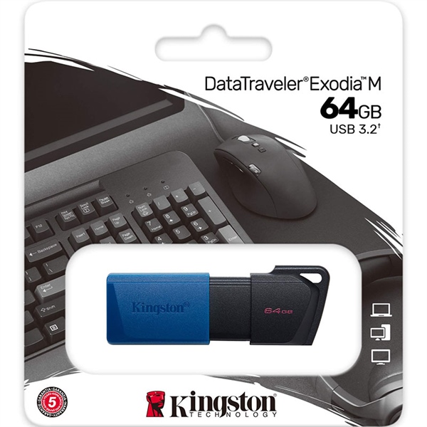 USB Kingston 64GB DataTraveler Exodia M DTXM/64GB (USB 3.2 Gen1) - Cái