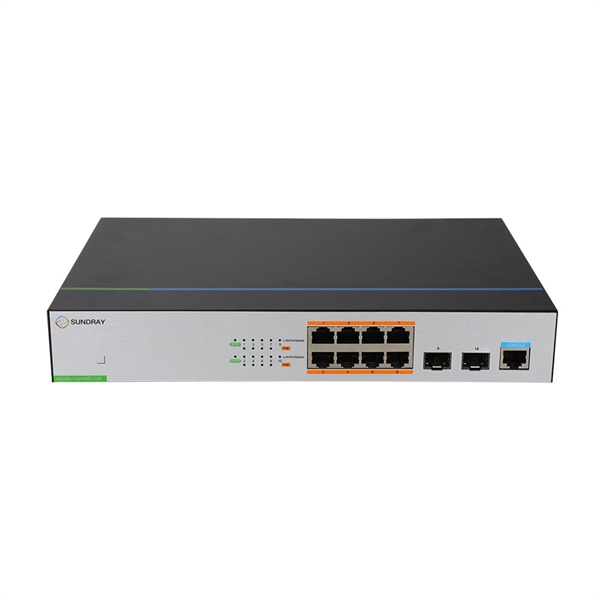 Switch PoE Sundray 8 Ports (8 10/100/1000Base-T PoE ports, 2 SFP HS2300-10S-PWR-LI-8T) - Cái Switch PoE Sundray 8 Ports (8 10/100/1000Base-T PoE ports, 2 SFP HS2300-10S-PWR-LI-8T) - Cái