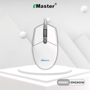 Chuột có dây Emaster EMG801W (Màu trắng) - Cái