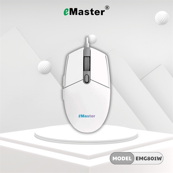 Chuột có dây Emaster EMG801W (Màu trắng) - Cái