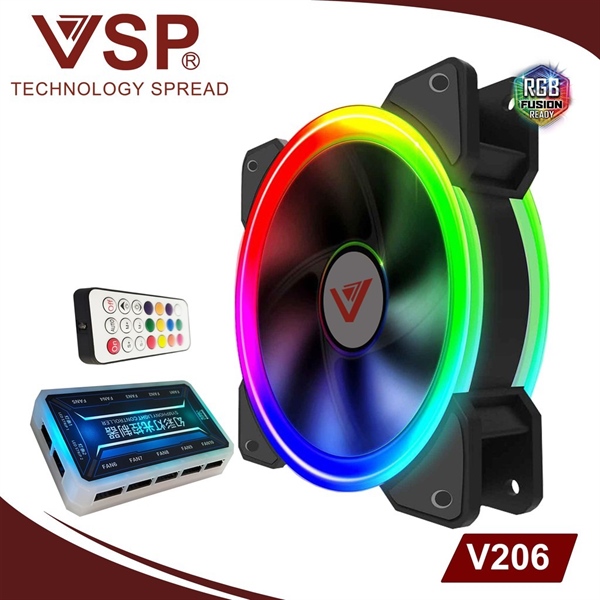 Bộ Kit 3 Fan case V206 Led RGB - Bộ