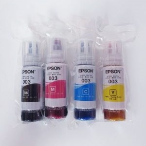 Mực in Epson 003 4 màu (dùng cho máy Epson L1110/L3110/L3150/L1210/L3210/L1250/L3250) - Chai