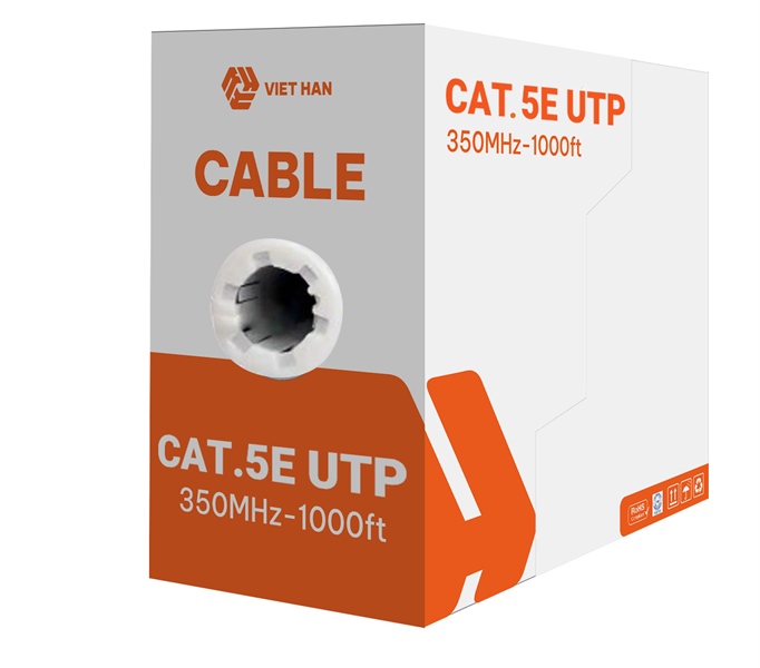 Cáp mạng LS CAT5E UTP (CU, PE, đen, không cường lực) - Mét