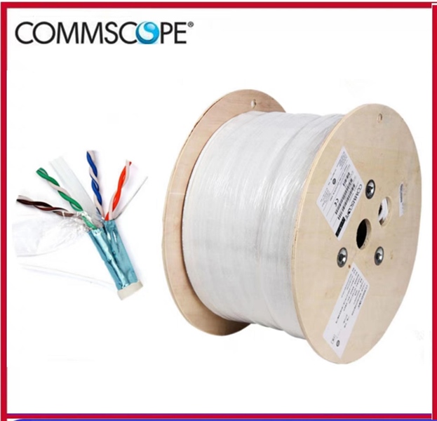 Cáp mạng Commscope CAT6A, 4 đôi chống nhiễu, LSZH, 23 AWG, màu trắng (305m/cuộn) - Cuộn