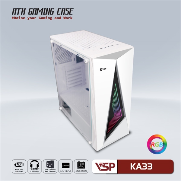 CASE VSP Gaming KA33 (White) - Cái