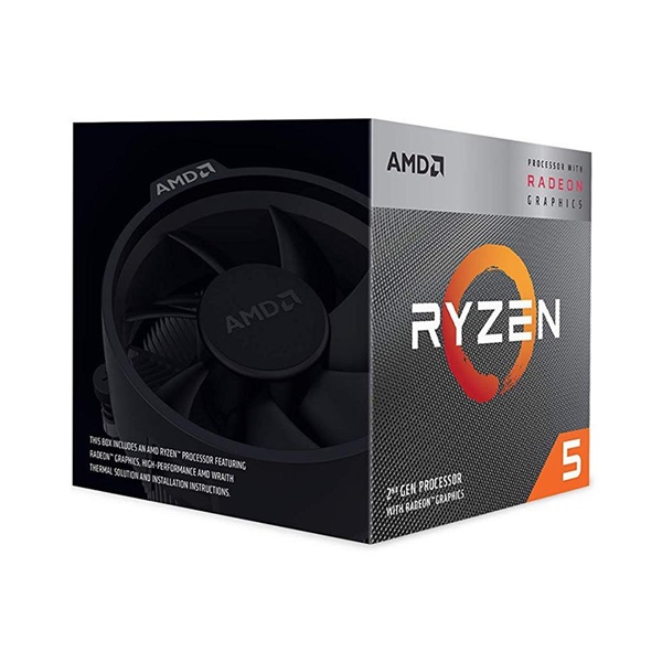 CPU AMD Ryzen 5 3400G 3.7GHz up to 4.2GHz, 4 nhân 8 luồng, 4MB Cache, Radeon Vega 11, 65W (Socket AM4) - Cái