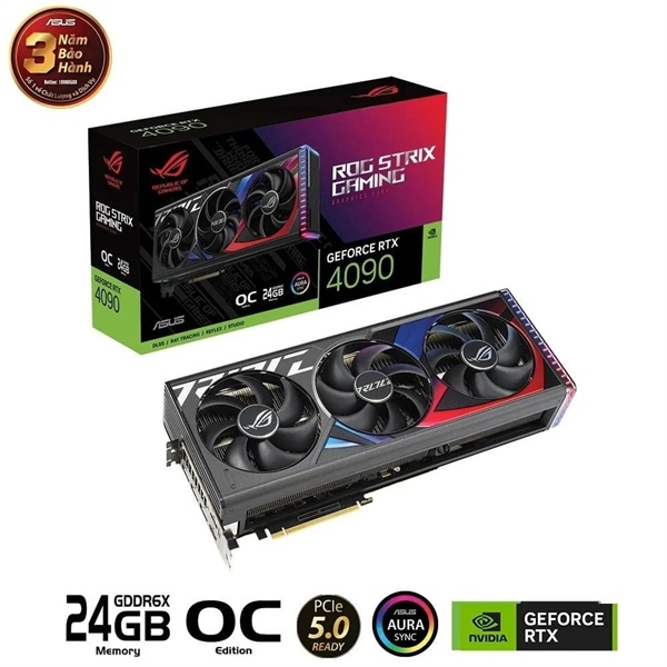 Card VGA Asus ROG Strix RTX 4090 24GB OC GDDR6X (ROG-STRIX-RTX4090-O24G-GAMING) - Cái