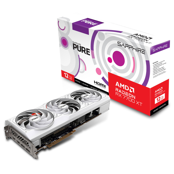 Card đồ hoạ VGA Sapphire Radeon PURE RX 7700 XT Gaming OC 12G GDDR6 - Cái