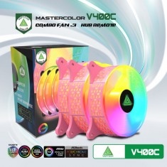 Bộ Kit 3 Fan case VSP V400C Led ARGB (Pink) - Bộ