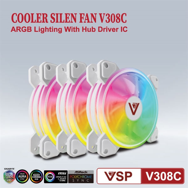 Bộ Kit 3 Fan case V308C Led ARGB - Bộ