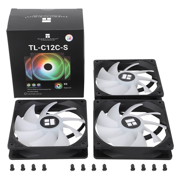 Kit 3 fan case Thermalright TL-C12C-S X3 ARGB 120mm đen - Bộ