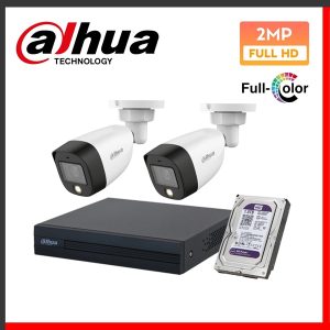 Combo 2 Camera Dahua HDCVI 2MP Full Color - Bộ