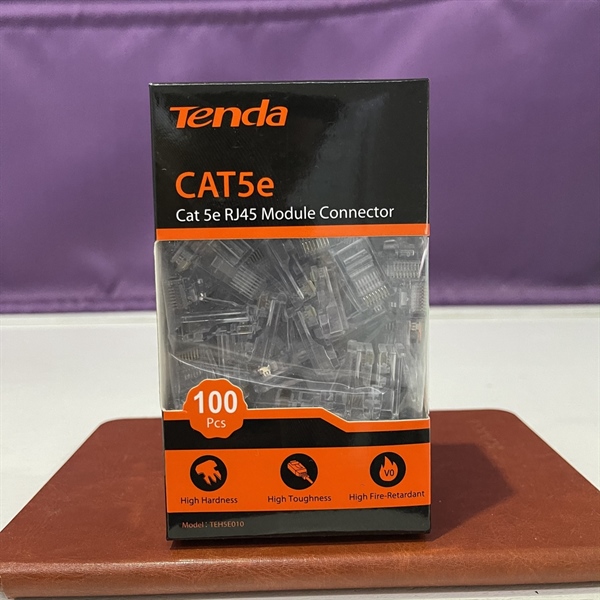 Đầu mạng Tenda CAT5e TEH5E010 chính hãng (100c/hộp) - Cái